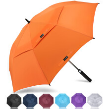 ZOMAKE Large Golf Umbrella 62 Inch - Double Canopy Vented Golf Umbrellas for Rain Windproof Automatic Open Golf Push Cart Umbrella Oversize Stick Umbr