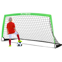 RUNBOW 6x4 ft Portable Kids Soccer Goal for Backyard Practice Soccer Net with Carry Bag (6x4 FT Green 1 Pack)