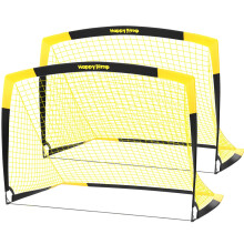 Happy Jump Soccer Goal Pop Up Foldable Soccer Net for Backyard 2 Set (5X3.6 FT 2 Set)