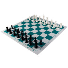 Amerous Schachset 43 x 43 cm Roll-up Reise-Schach im Tragetasche mit Schultergurt