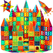 FNJO Magnetic Tiles 110PCS Magnet Building Set Magnetic Building Blocks Construction STEM Toys for Kids Gift for Boys Girls
