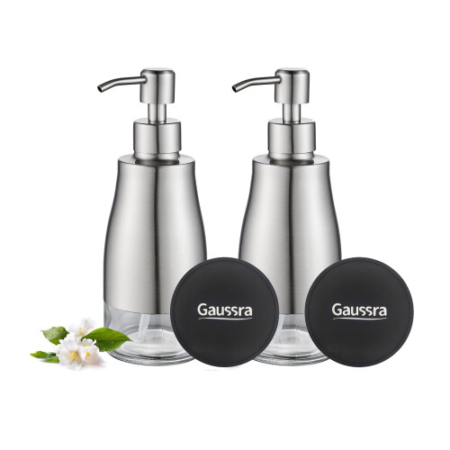 Gaussra 2-pak s?bedispenser med skridsikkert glas