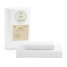 LANE LINEN Twin XL Fitted Sheet 100% Organic Cotton 2-Piece Set (1 Fitted Sheet 1 Pillowcase) Percale Weave Lightweight Soft Breathable Fits Ma