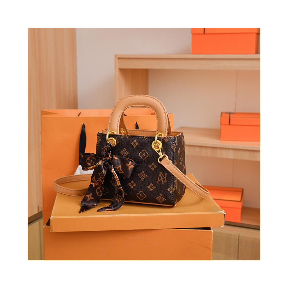 (KV coffee) New printed handbag small square bag single shoulder crossbody bag for women