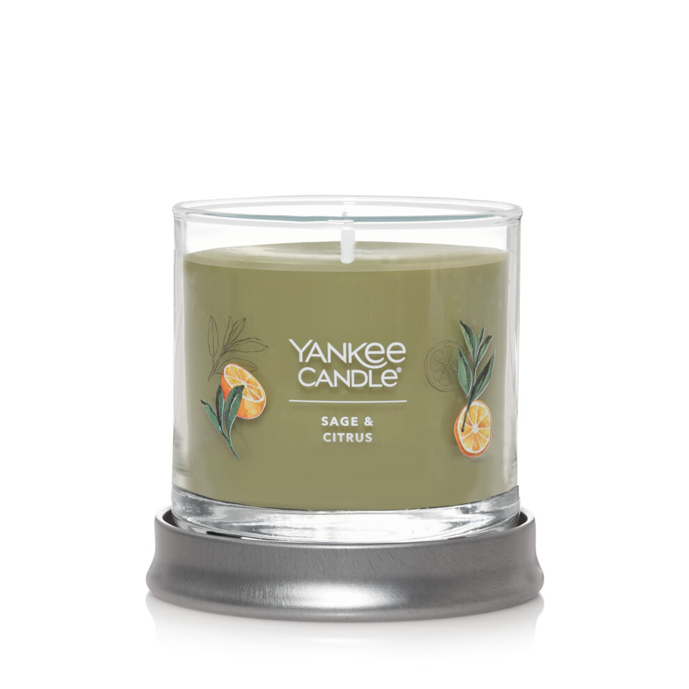 Yankee Candle Sage & Citrus Scented  Signature 4.3oz Small Tumbler Single Wick Candle  Over 20 Hours of Burn Time