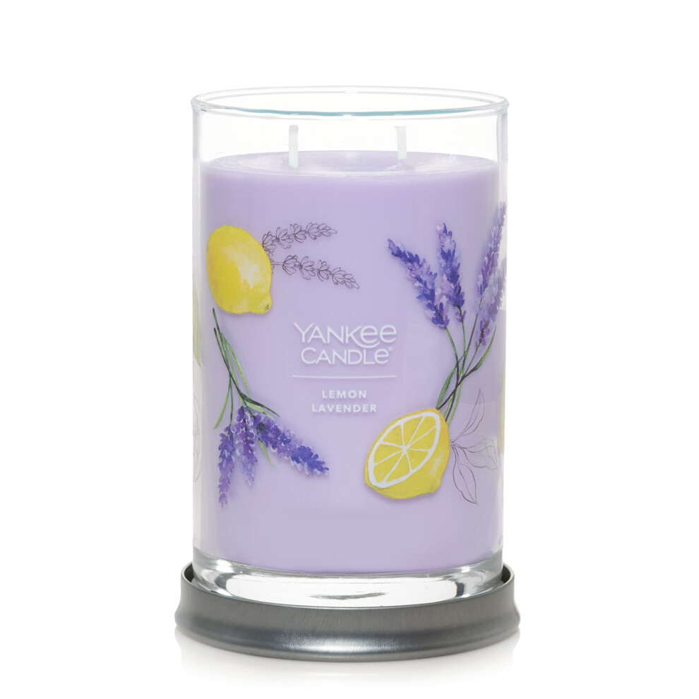 Yankee Candle Lemon Lavender Scented  Signature 20oz Large Tumbler 2-Wick Candle  Over 60 Hours of Burn Time