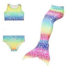 (120cm(5-6T), 3PCS without fins26) Summer Girl Mermaid Tail With Monofin Halloween Costume Princess Dress Swimsuit Bikini Bathing Suit For Swim