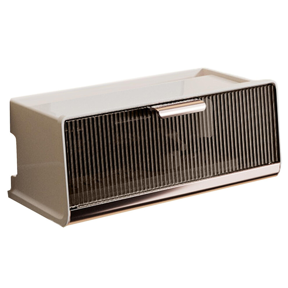 (Beige, S) Wi-Fi Router Shelf Large Capacity Dustproof Edge Simple Save Space Plastic Wire Cable Storage-image-OPC-PFT6YVQ-NEW