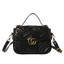 (Black) Classic and versatile new bag, retro rhombus handbag, shoulder crossbody bag