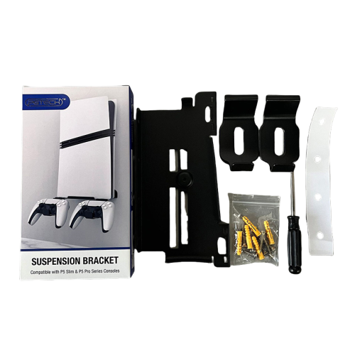 (Black) Game Console Universal Wall Mounted Organizer Wall Mounted Storage Bracket Handle Organizer Accessories for PS5 Pro/PS5 Slim