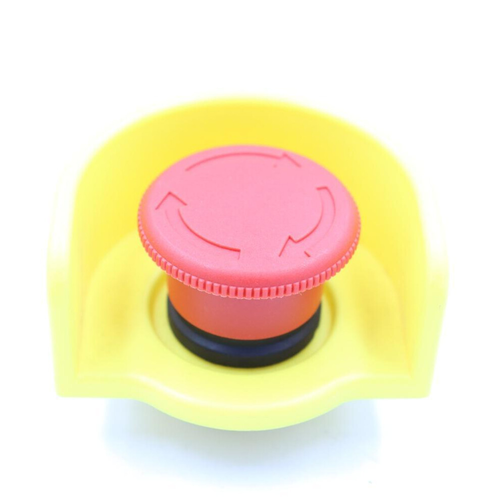 (1NC 1NO safety mask 6) 1set Emergency Stop Button Protective Cover,switch Preventing Misoperation, Yellow 22mm Emergency Mushroom Head Protective Sea