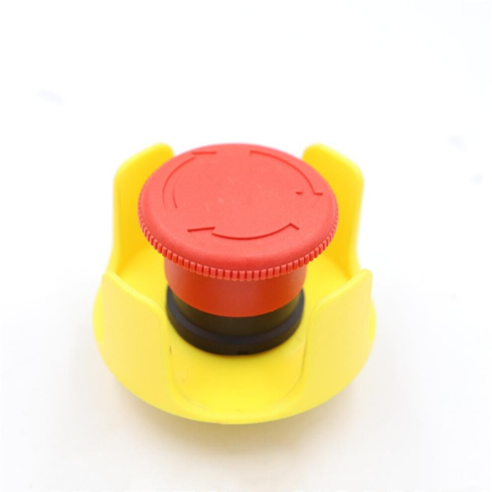 (1NC 1NO safety mask 8) 1set Emergency Stop Button Protective Cover,switch Preventing Misoperation, Yellow 22mm Emergency Mushroom Head Protective Sea