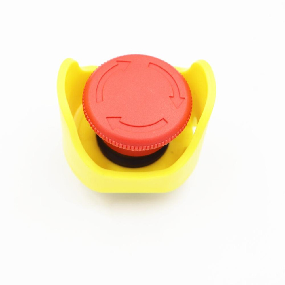 (1NC 1NO safety mask 7) 1set Emergency Stop Button Protective Cover,switch Preventing Misoperation, Yellow 22mm Emergency Mushroom Head Protective Sea