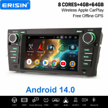 Erisin 4GB+64GB 8 Core Android 14 CarPlay Car Stereo GPS for 3er E90 E91 E92 E93 M3 DAB+ WiFi DSP Bluetooth USB Radio