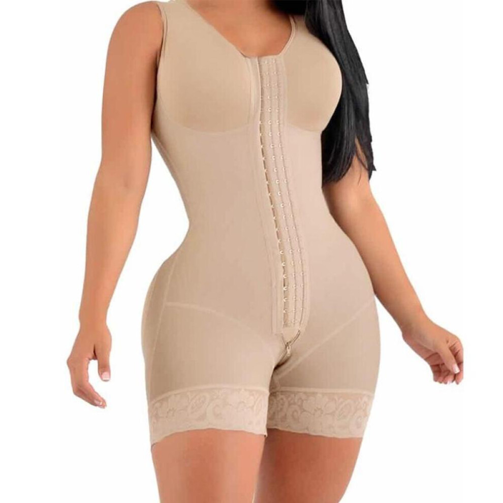 (beige, M) Body Shaper For Women Tummy Control Fajas Post Surgery Compression Butt Lifter Shapewear Girdle Postpartum Abdominoplasty Abdominal Lift