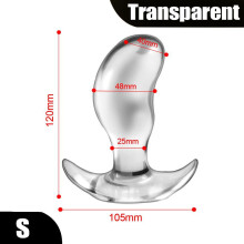 (Transparent S) Adult Games Butt Plug Prostate Massager Big Dildos Huge Anal Plug SM Toys Anus Expander