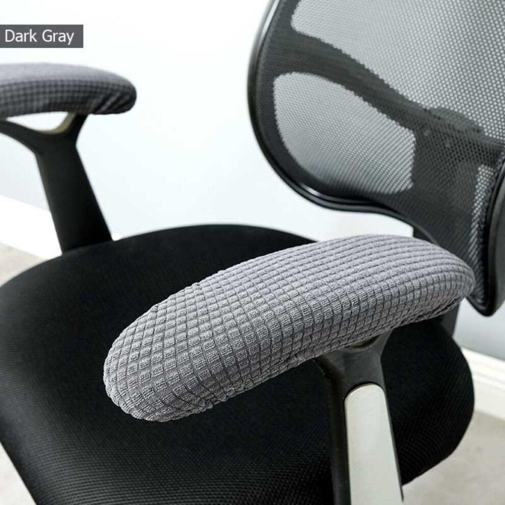 (Dark Grey) Covering For Office Chairs Elbow Relief Armrest Gloves Armrest Case Chair Armrest Pads Chair Cover