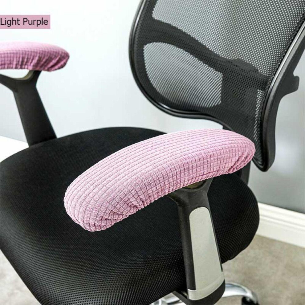 (Light Purple) Covering For Office Chairs Elbow Relief Armrest Gloves Armrest Case Chair Armrest Pads Chair Cover