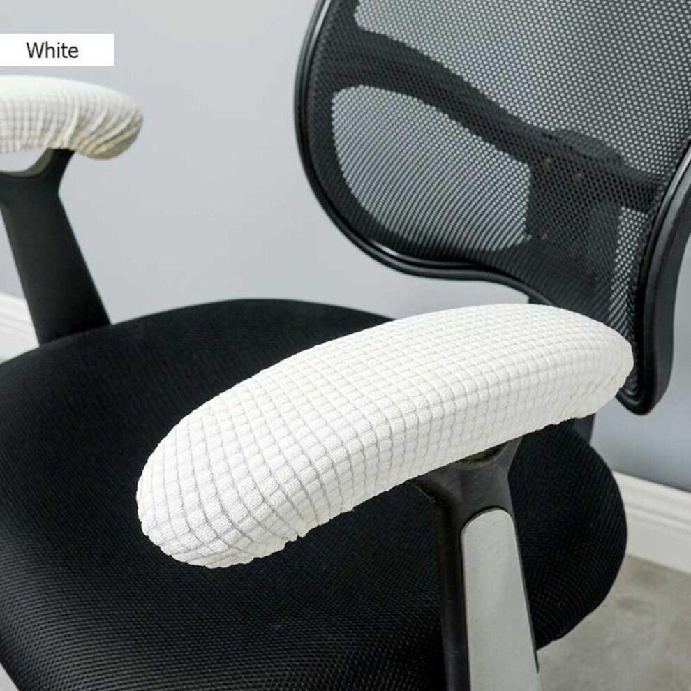 (White) Covering For Office Chairs Elbow Relief Armrest Gloves Armrest Case Chair Armrest Pads Chair Cover