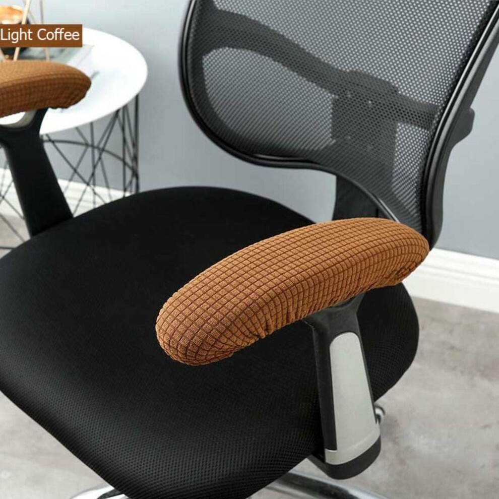 (Light Coffee) Covering For Office Chairs Elbow Relief Armrest Gloves Armrest Case Chair Armrest Pads Chair Cover