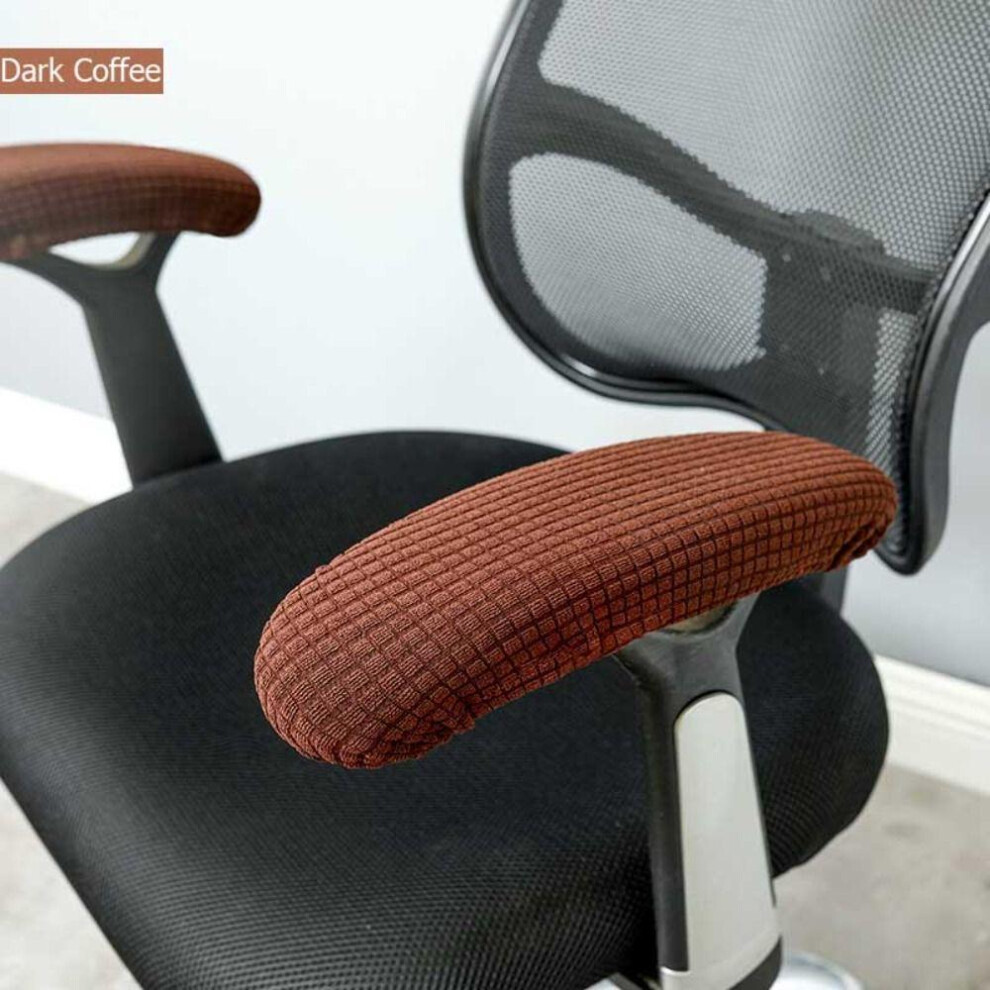 (Dark Coffee) Covering For Office Chairs Elbow Relief Armrest Gloves Armrest Case Chair Armrest Pads Chair Cover