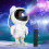 Astronaut Galaxy Projector Starry Sky Night Light Usb Charging With Remote Control 1