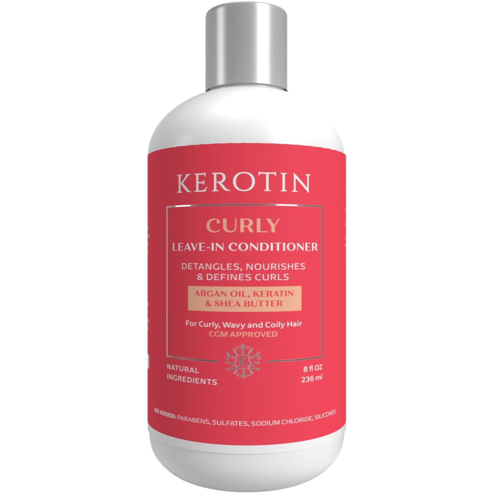 Cream K Kerotin Leave-In Conditioner | Curly And Wavy Hair Frizz Control & Nourishing Hair Treatment