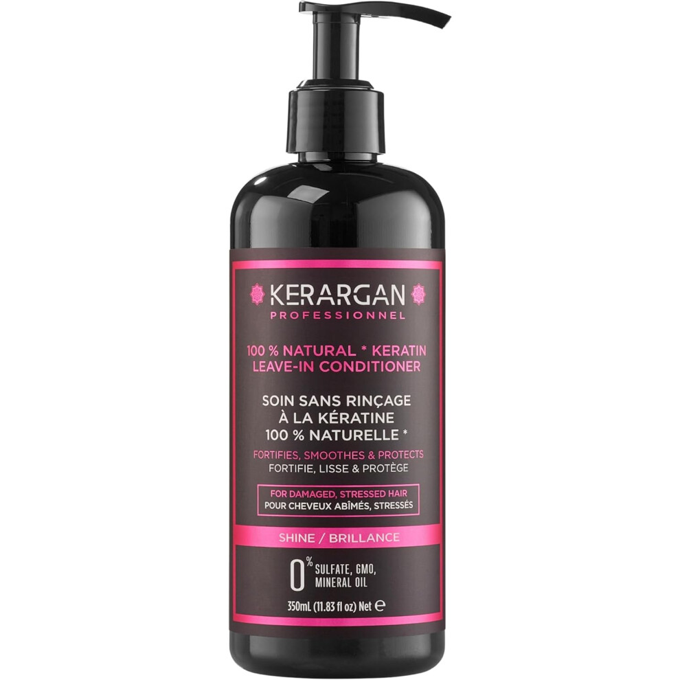 Kerargan Keratin Leave-In Conditioner Strengthening, Moisturizing & Nourishing Treatment for Healthy Hair, 350ml