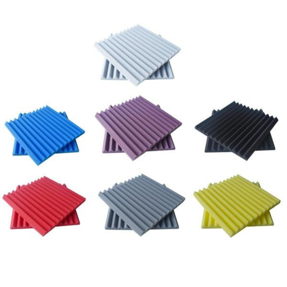 (red, 24PCS) Upgrade High Quality 12/24/96pcs Durable Soundproof Foam Studio Foams Acoustic Wall Panel Sound Insulation Foam Studio Wall