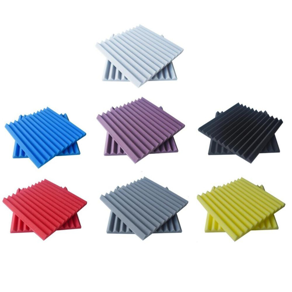 (purple, 24PCS) Upgrade High Quality 12/24/96pcs Durable Soundproof Foam Studio Foams Acoustic Wall Panel Sound Insulation Foam Studio Wall