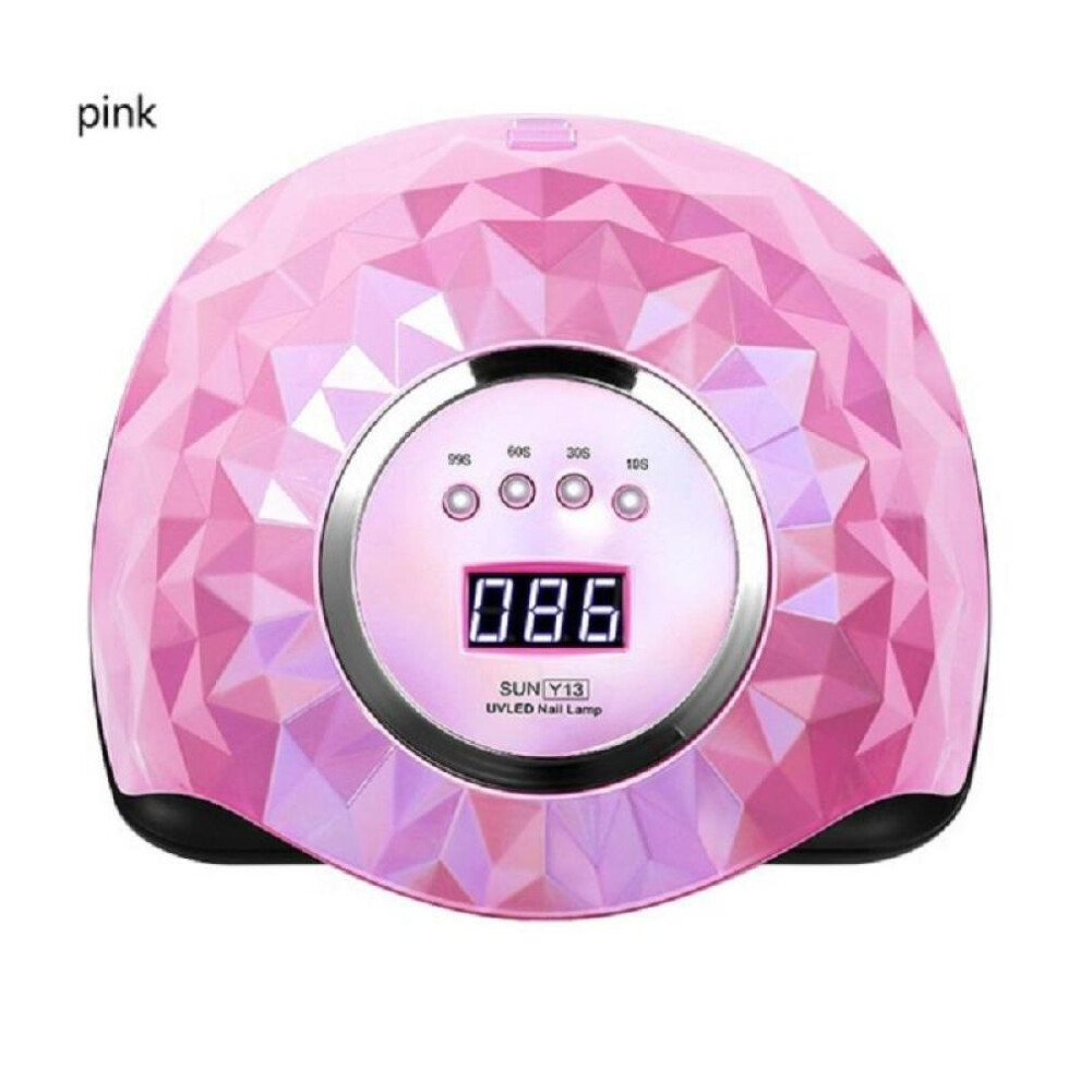 (pink, UK Plug) 600W UV LED Nail Lamp High Quality Nail Dryer Lamp with Automatic Sensor LED Light 4 Timer Professional Manicure Pedicure Nail Epuipment