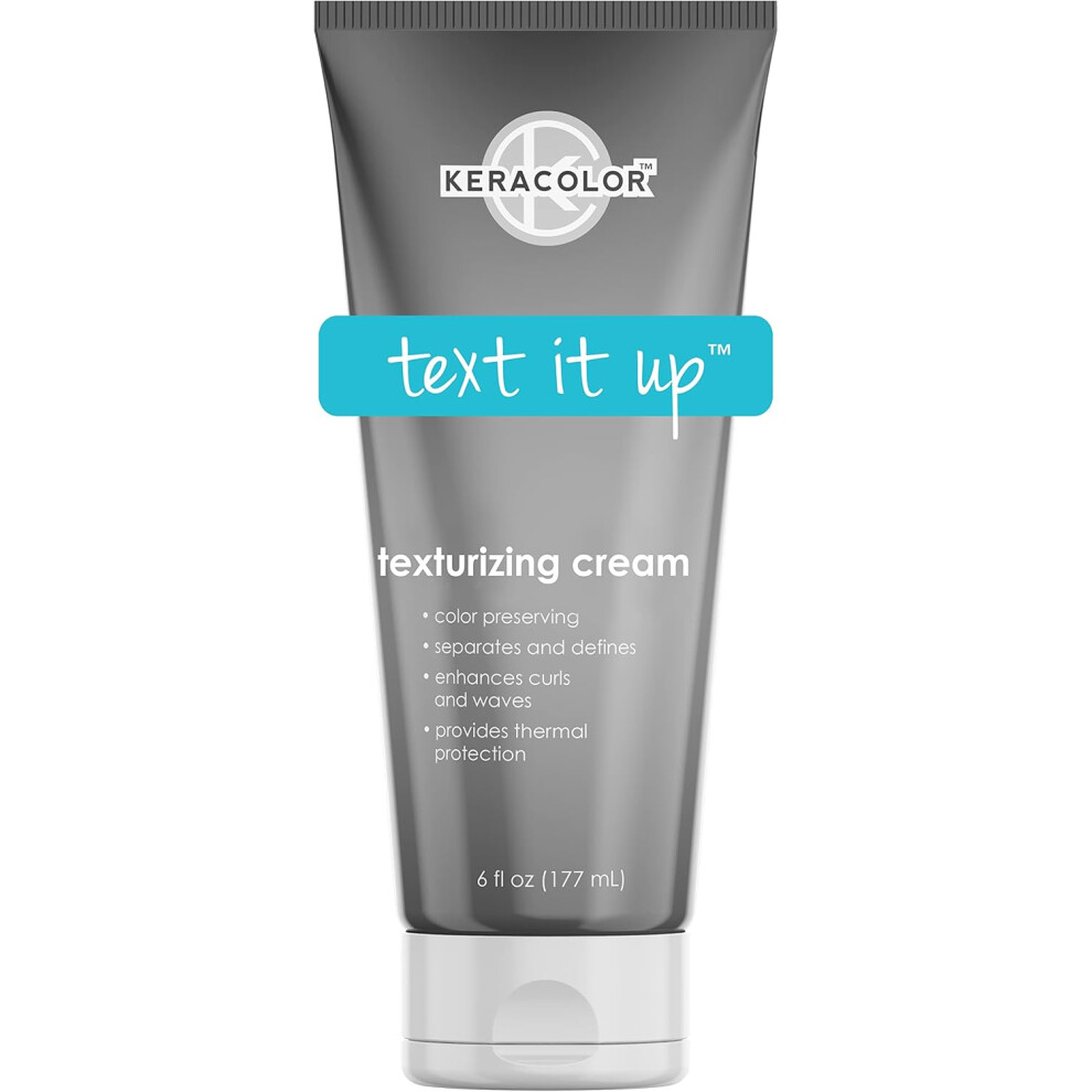 Keracolor Text lt Up Texturizing Cream Volumizing, Styling & Defining Cream long-lasting hold without sticky residue 6 fl. oz.