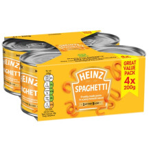 Heinz Spaghetti Great Value Pack 4 x 200g Tasty And Twisty