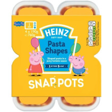 Heinz Peppa Pig Pasta Shapes Snap Pots 4x190g