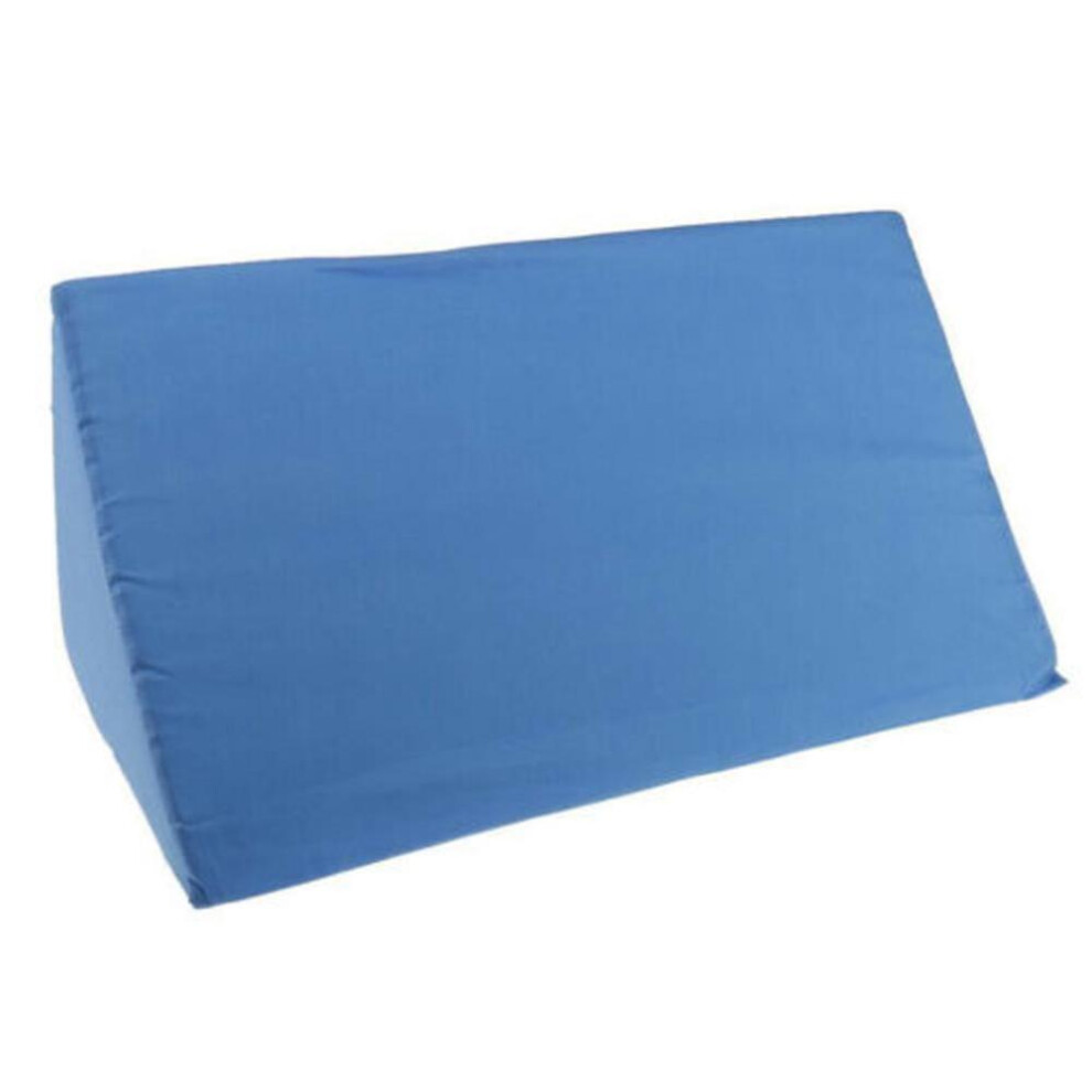 (blue, 50x25x15cm) Acid Reflux Foam Bed Wedge Pillow Leg Elevation Back Lumbar Support Cushions