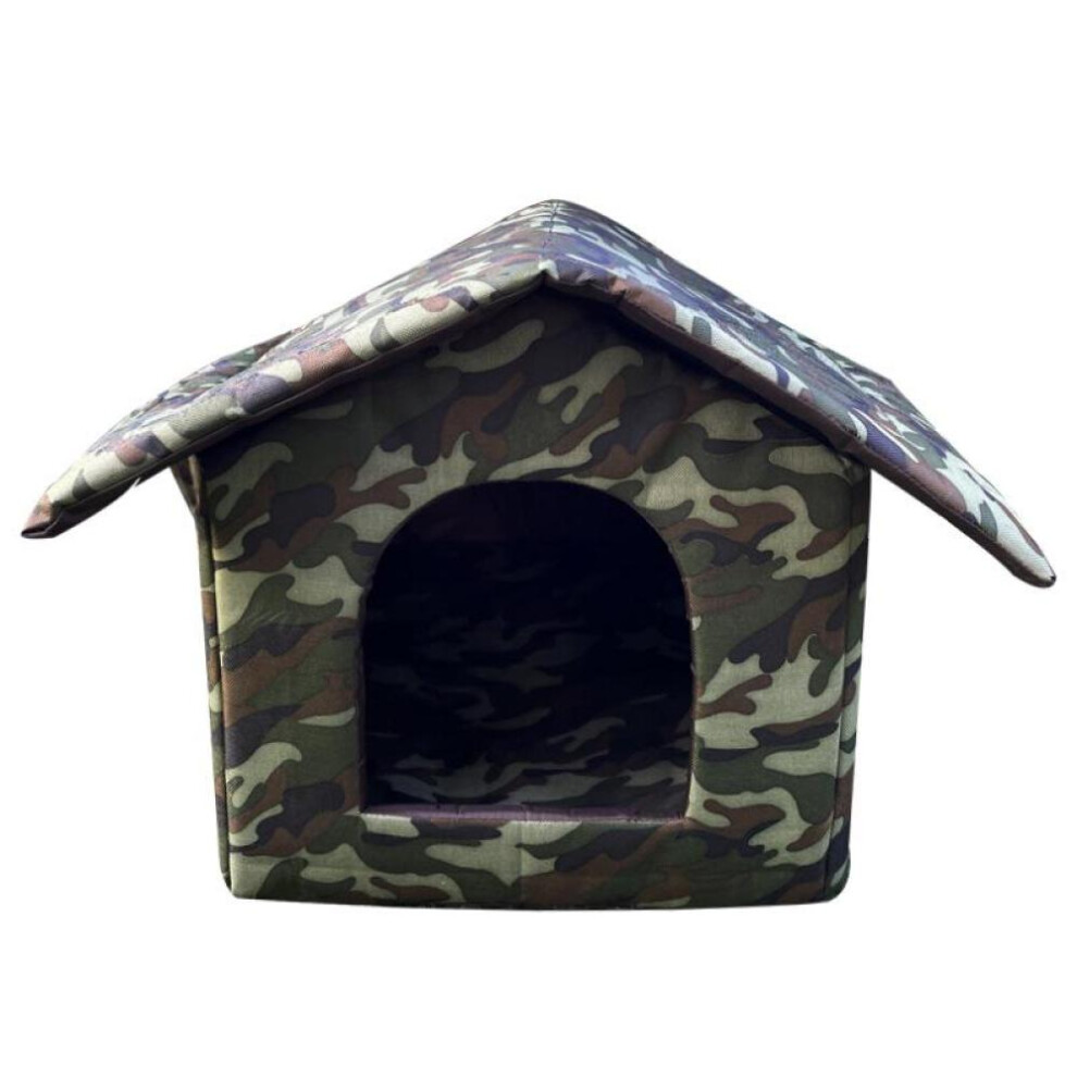 (camouflage, L-45*43*40cm) Waterproof Outdoor Pet House Thickened Cat Nest Tent Cabin Pet Bed Tent Shelter Cat Kennel Portable Travel Nest Pet Carrier