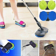 (Mop kit and 2Pads) 2 In1 Electric Rechargeable Cordless Floor Cleaner Scrubber Polisher Mop Set