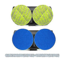 (4 Pads) 2 In1 Electric Rechargeable Cordless Floor Cleaner Scrubber Polisher Mop Set