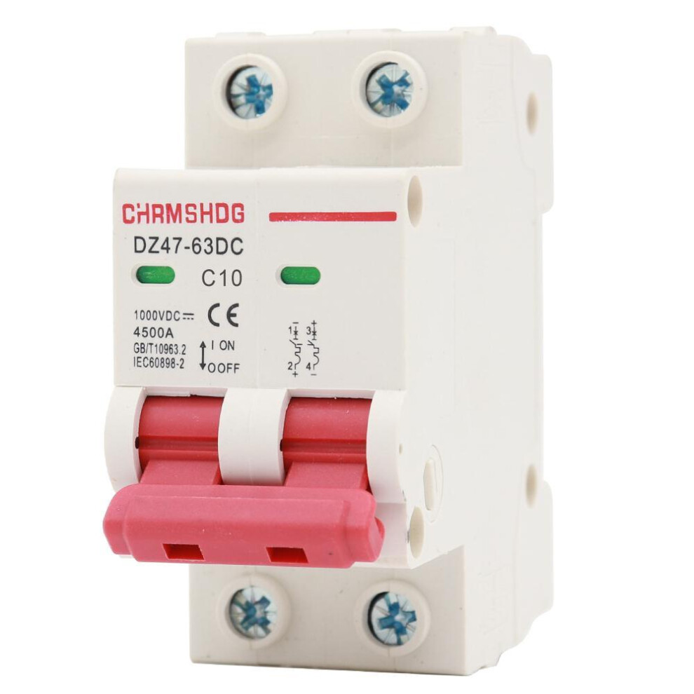 (10A) Dc Circuit Breaker 1000v 2 Pole Double Mcb Solar Pv 10 16 20 32 40 50 63 Amp