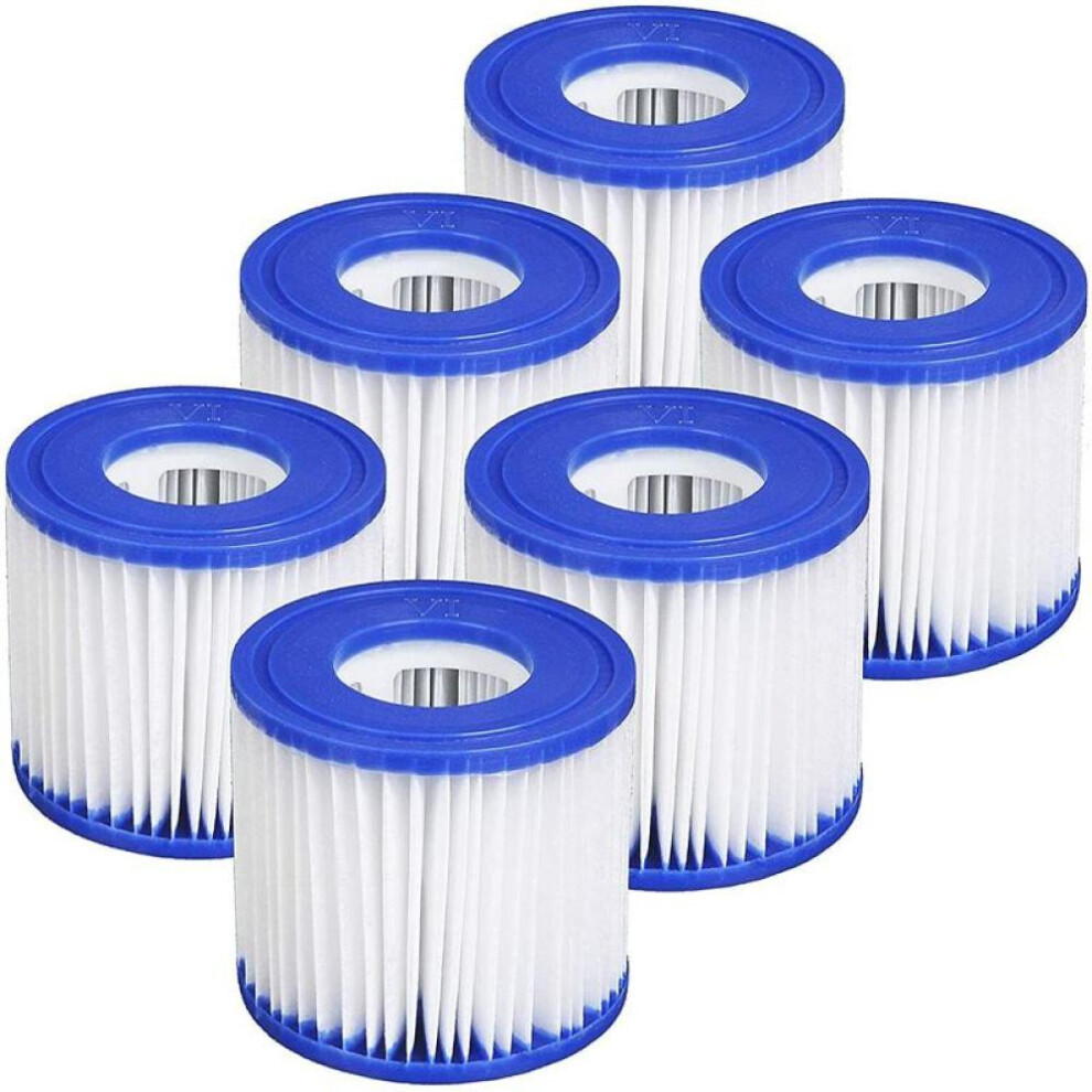 (6pcs) 2-12x Lay Z Lazy Hot Tub Spa Pool Miami Vegas Monaco Cartridge Filters Vi Outdoor Garden Spas