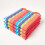 Homescapes (Set of 4) Multi Stripe Seat Pad with Button Straps 100% Cotton 1