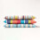 Homescapes (Set of 4) Multi Stripe Seat Pad with Button Straps 100% Cotton 7