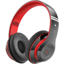(Red) Over-ear Bluetooth Headphones, 6s Foldable Wireless Headphones, 6 Eq Modes