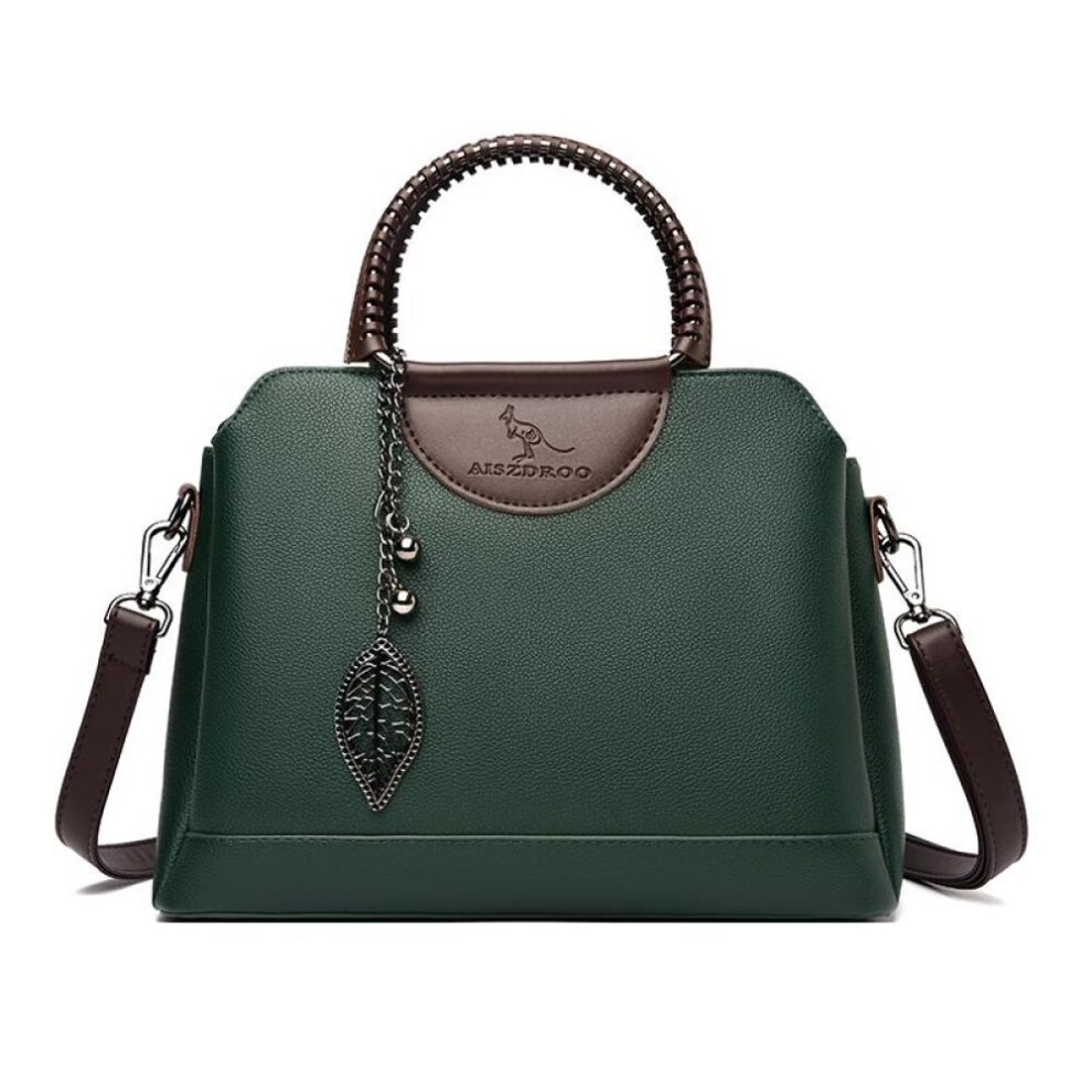 (green) 3 Layers Large Capacity Handbag Women Tote Bag High Quality Leather Shoulder Messenger Bags For Women 20223 New Luxury Brand Tote