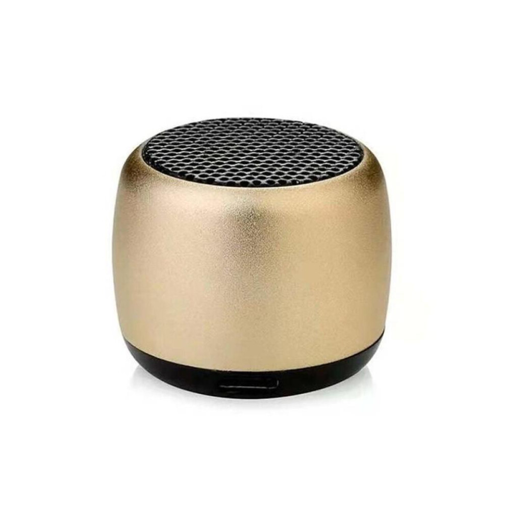 (gold) Portable Mini Wireless Bluetooth Speaker Music Subwoofer Super Bass Stereo Column For Mobile Phone Computer Music Player