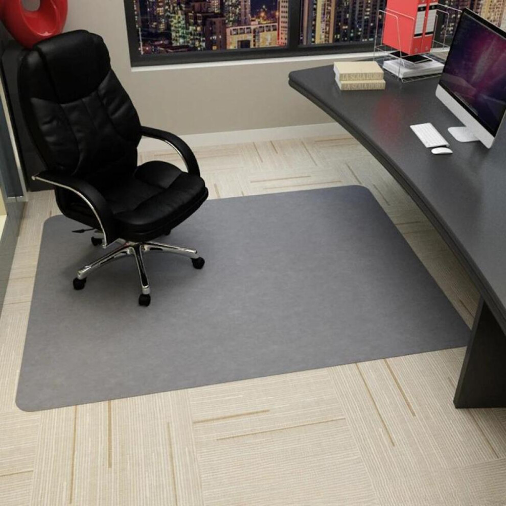 (light gray, 90x120cm) Office Rolling Chair Mat Computer Gaming Chair Mat Home Bedroom Hanging Basket Non-slip Carpet Floor Protector Bottom Tpr Glue