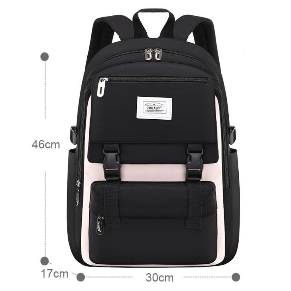 (black) Fashion School Bags For Teenage Gilrs/boys Waterproof Big Schoolbag Children Backpack Book Bag Kids School Backpack Teens