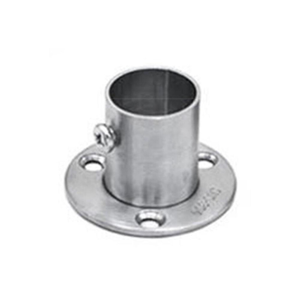 (16) Stainless Steel Closet Rod Flange Holder Shower Curtain Socket Bracket Support For Pipe (16mm/19mm/22mm/25mm/32mm)