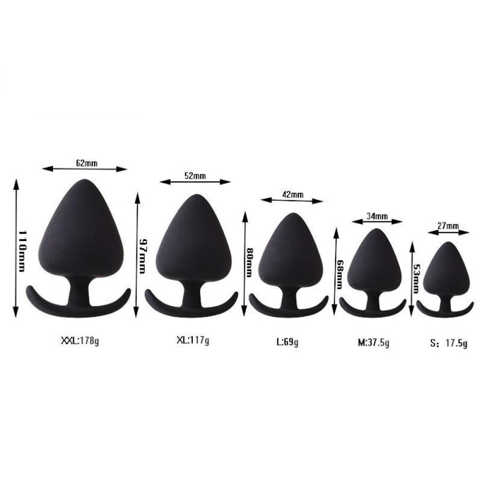 (as the picture, L) Silicone Big Butt Plug Anal Sex Toys For Adults Men Woman Underwear Buttplug Dildo Masturbador Anus Dilatador