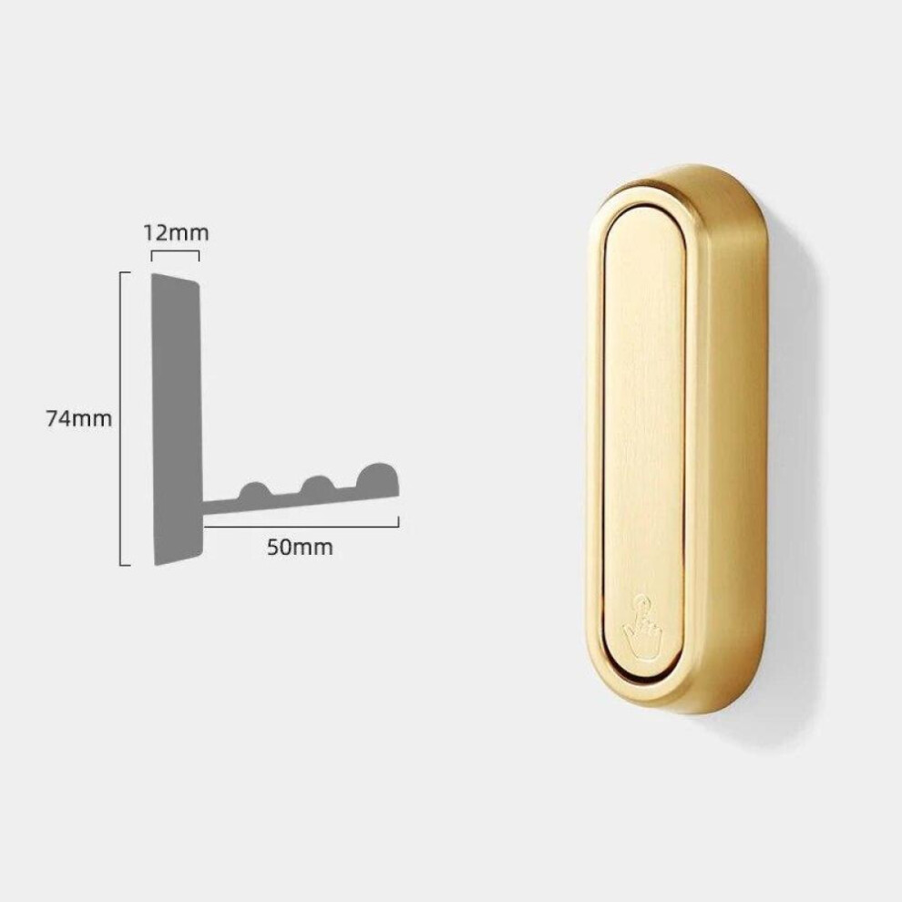 (gold) 1pcs Folding Wall Hook Hidden Robe Towel Coat Hook Stainless Steel Hook For Home Kitchen Bathroom Matte Black Towel Hanger